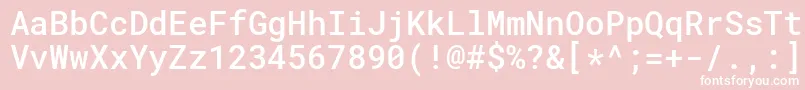 RobotomonoMedium Font – White Fonts on Pink Background