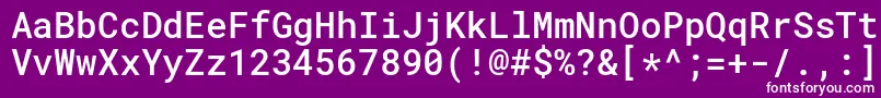 RobotomonoMedium Font – White Fonts on Purple Background
