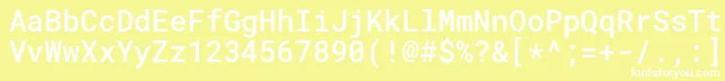 RobotomonoMedium Font – White Fonts on Yellow Background