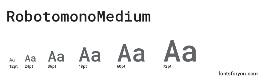 RobotomonoMedium Font Sizes