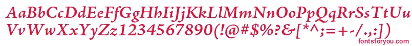 AjensonproSemibolditcapt Font – Red Fonts