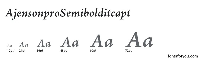 Размеры шрифта AjensonproSemibolditcapt