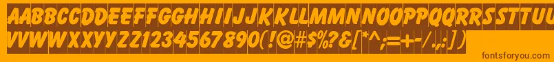 SanasoftBazookaCameo.Kz Font – Brown Fonts on Orange Background