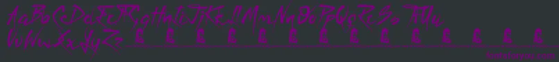 Шрифт RainTax – фиолетовые шрифты на чёрном фоне