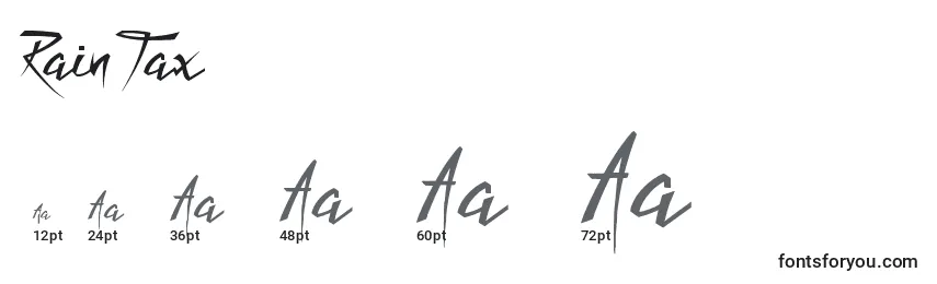 RainTax Font Sizes