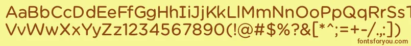 Chamsbold-fontti – ruskeat fontit keltaisella taustalla