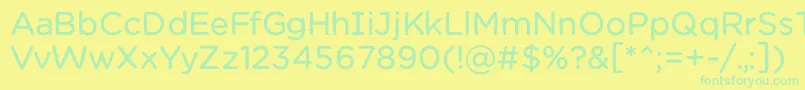 フォントChamsbold – 黄色い背景に緑の文字