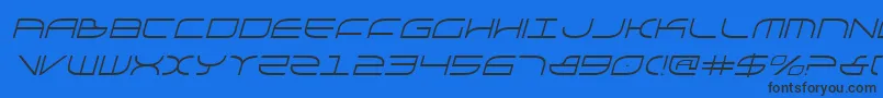 GalgaItalic Font – Black Fonts on Blue Background