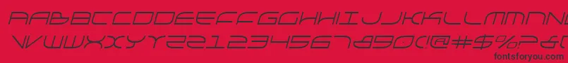 GalgaItalic Font – Black Fonts on Red Background