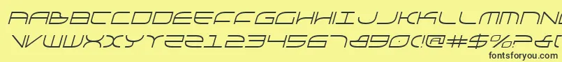 GalgaItalic Font – Black Fonts on Yellow Background