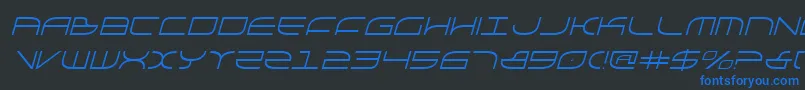 GalgaItalic Font – Blue Fonts on Black Background