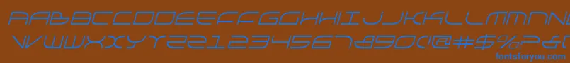 GalgaItalic Font – Blue Fonts on Brown Background