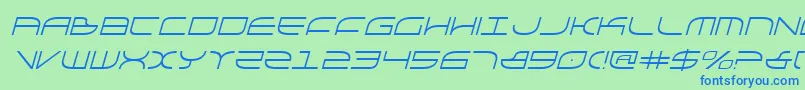 GalgaItalic Font – Blue Fonts on Green Background