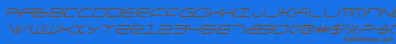 GalgaItalic Font – Brown Fonts on Blue Background