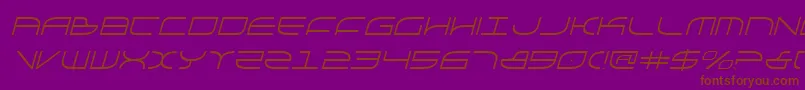 GalgaItalic Font – Brown Fonts on Purple Background