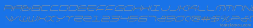 GalgaItalic Font – Gray Fonts on Blue Background