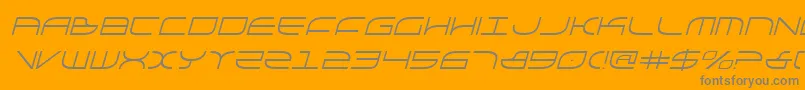 GalgaItalic Font – Gray Fonts on Orange Background