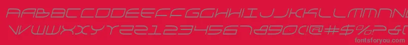 GalgaItalic Font – Gray Fonts on Red Background