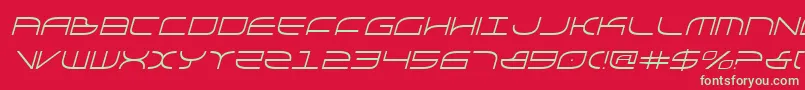 GalgaItalic Font – Green Fonts on Red Background
