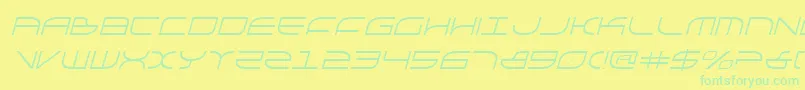 GalgaItalic Font – Green Fonts on Yellow Background