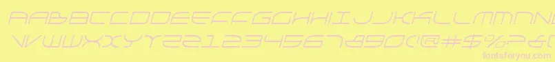 GalgaItalic Font – Pink Fonts on Yellow Background