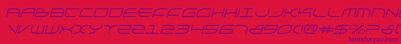 GalgaItalic-Schriftart – Violette Schriften auf rotem Hintergrund