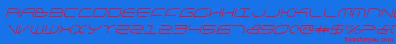 GalgaItalic Font – Red Fonts on Blue Background