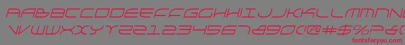 フォントGalgaItalic – 赤い文字の灰色の背景
