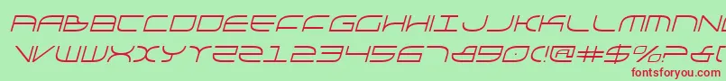 GalgaItalic Font – Red Fonts on Green Background