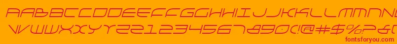 フォントGalgaItalic – オレンジの背景に赤い文字
