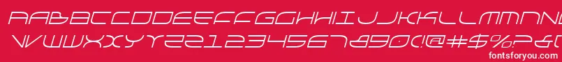 Fonte GalgaItalic – fontes brancas em um fundo vermelho