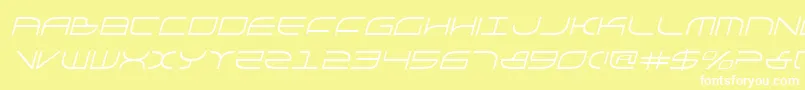 GalgaItalic-fontti – valkoiset fontit keltaisella taustalla