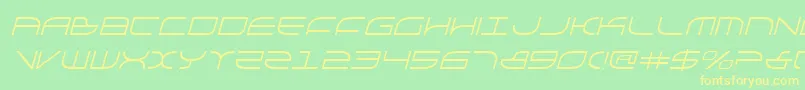 GalgaItalic Font – Yellow Fonts on Green Background