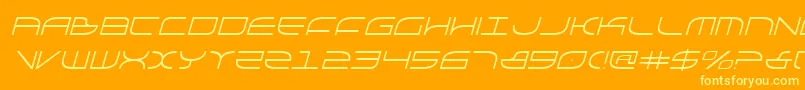 GalgaItalic Font – Yellow Fonts on Orange Background