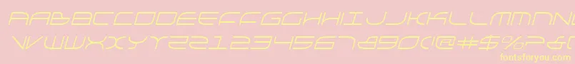 GalgaItalic Font – Yellow Fonts on Pink Background