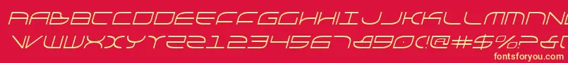 フォントGalgaItalic – 黄色の文字、赤い背景