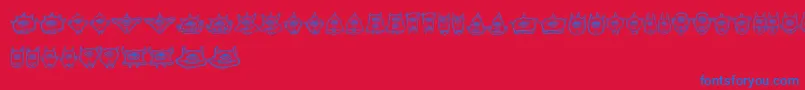 Cyclopia Font – Blue Fonts on Red Background