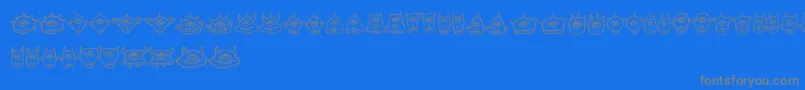 Cyclopia Font – Gray Fonts on Blue Background