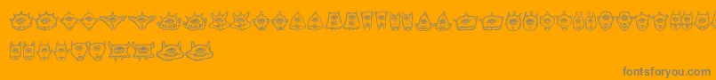 Cyclopia Font – Gray Fonts on Orange Background