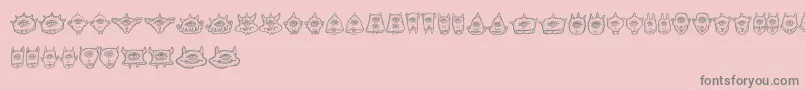 Cyclopia Font – Gray Fonts on Pink Background