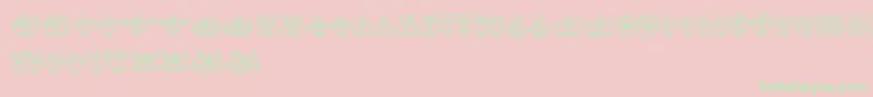 Cyclopia Font – Green Fonts on Pink Background