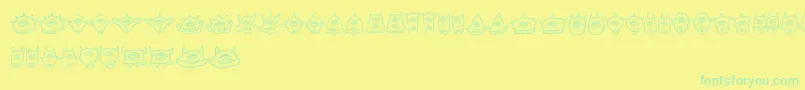 Cyclopia Font – Green Fonts on Yellow Background