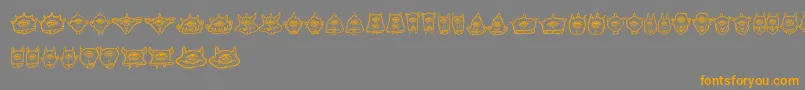 Cyclopia-Schriftart – Orangefarbene Schriften auf grauem Hintergrund