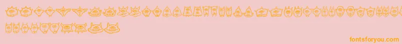 Cyclopia Font – Orange Fonts on Pink Background