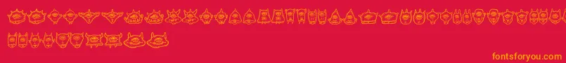 Cyclopia Font – Orange Fonts on Red Background