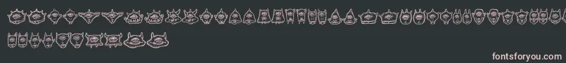 Cyclopia Font – Pink Fonts on Black Background
