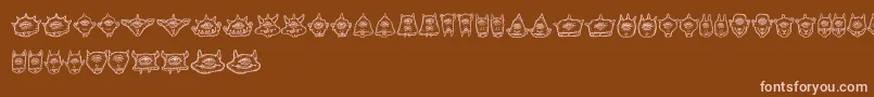 Cyclopia Font – Pink Fonts on Brown Background