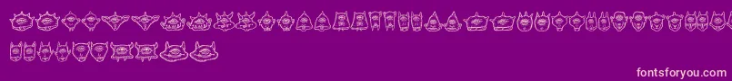 Cyclopia Font – Pink Fonts on Purple Background