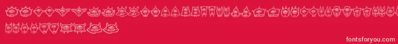 Cyclopia Font – Pink Fonts on Red Background