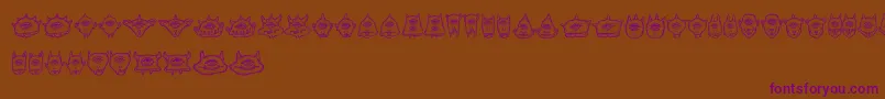 Cyclopia Font – Purple Fonts on Brown Background